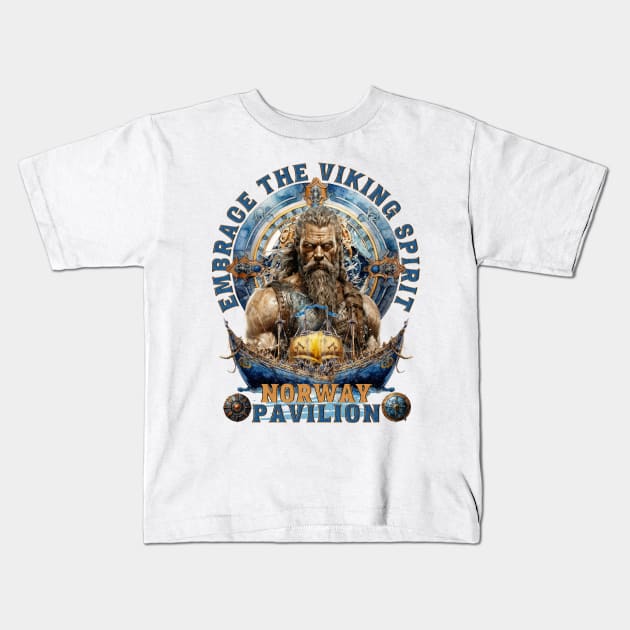 Embrace the Viking Spirit Norway Pavilion Epcot Kids T-Shirt by Joaddo